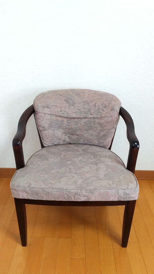 【希少】上品 高級 カリモク コロニアル アームチェア クラシカル 花柄 チェア