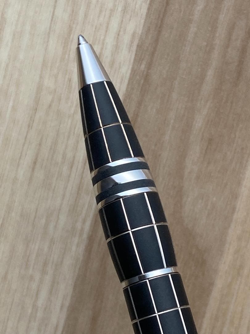 美品 モンブラン スターウォーカー メタルラバー ブラックXプラチナ　ボールペン