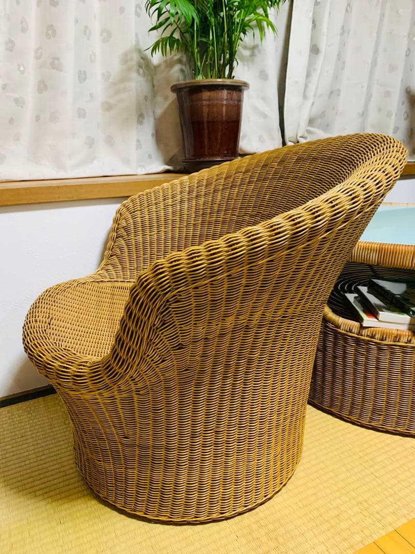 レトロ アンティーク ラタン 籐 チェア