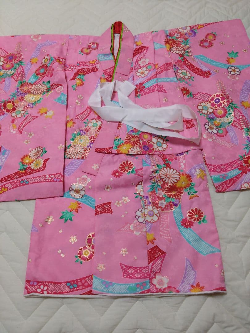 足袋、下駄は未使用！　きょうと花ひめ　七五三　3歳　女の子　セット　着物　被布