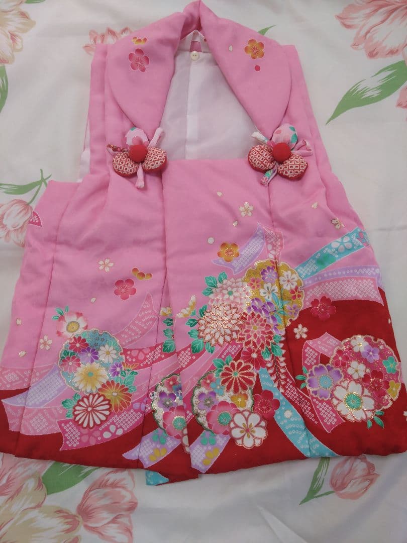 足袋、下駄は未使用！　きょうと花ひめ　七五三　3歳　女の子　セット　着物　被布