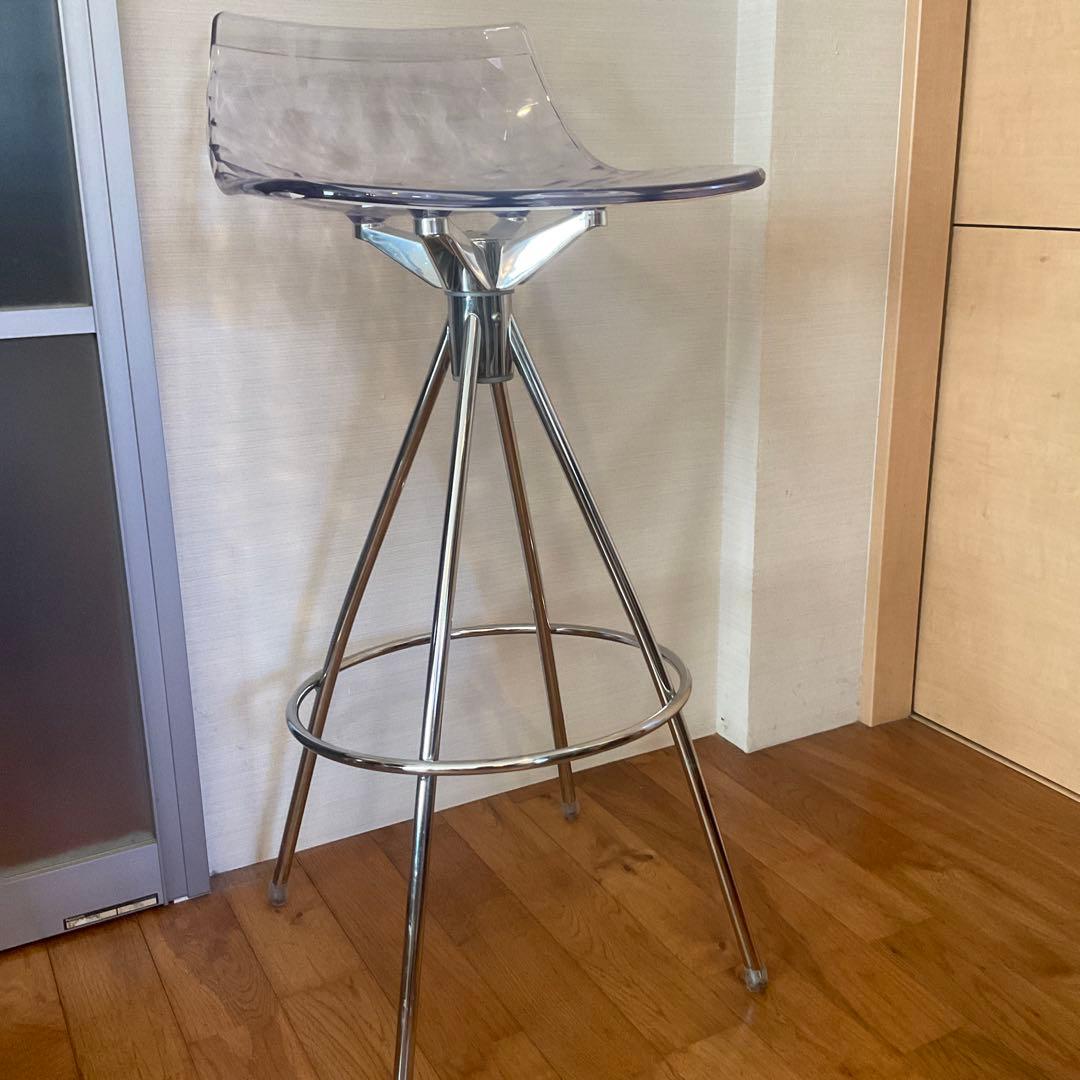 ゆ*す様 イタリア製 カルガリス ダイヤモンド パターン クリア スツール 2脚