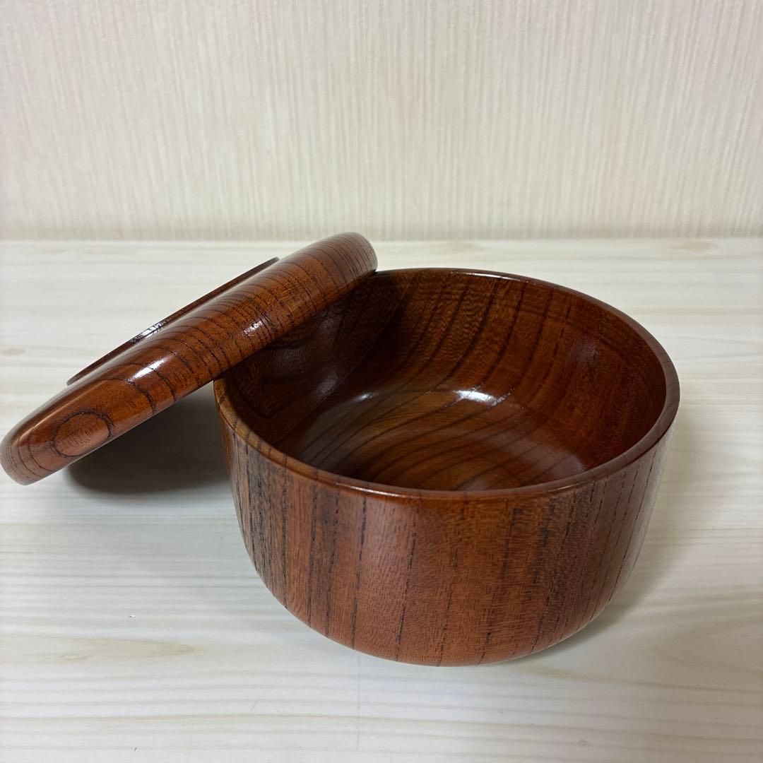 天然木　飯碗　蓋付き　おひつ　漆器