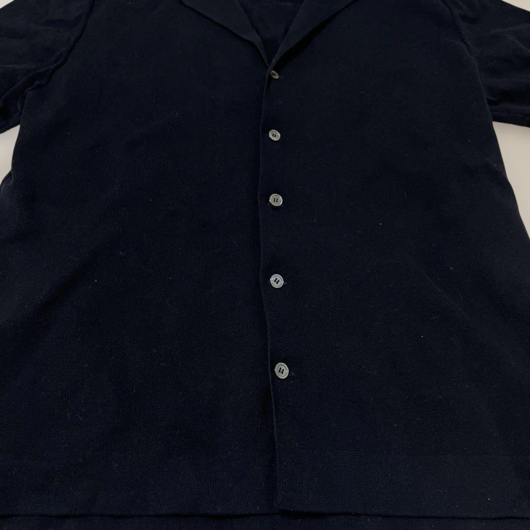 LARDINI ブラック コットン　ショートスリーブポロシャツ