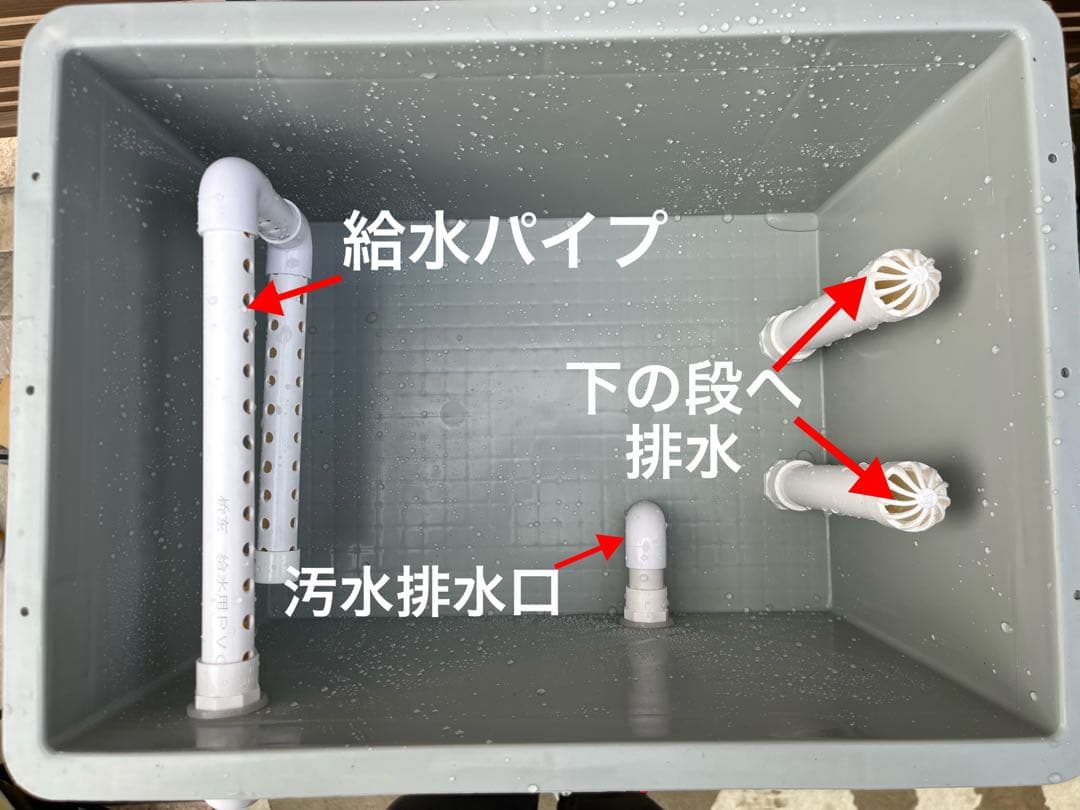 大型水槽用沈殿物理生物一体型濾過槽　外部式濾過装置器水槽濾過バイオフィルター付き