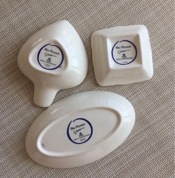 ロイヤルコペンハーゲンのブルーフェザンの小皿　３枚セット