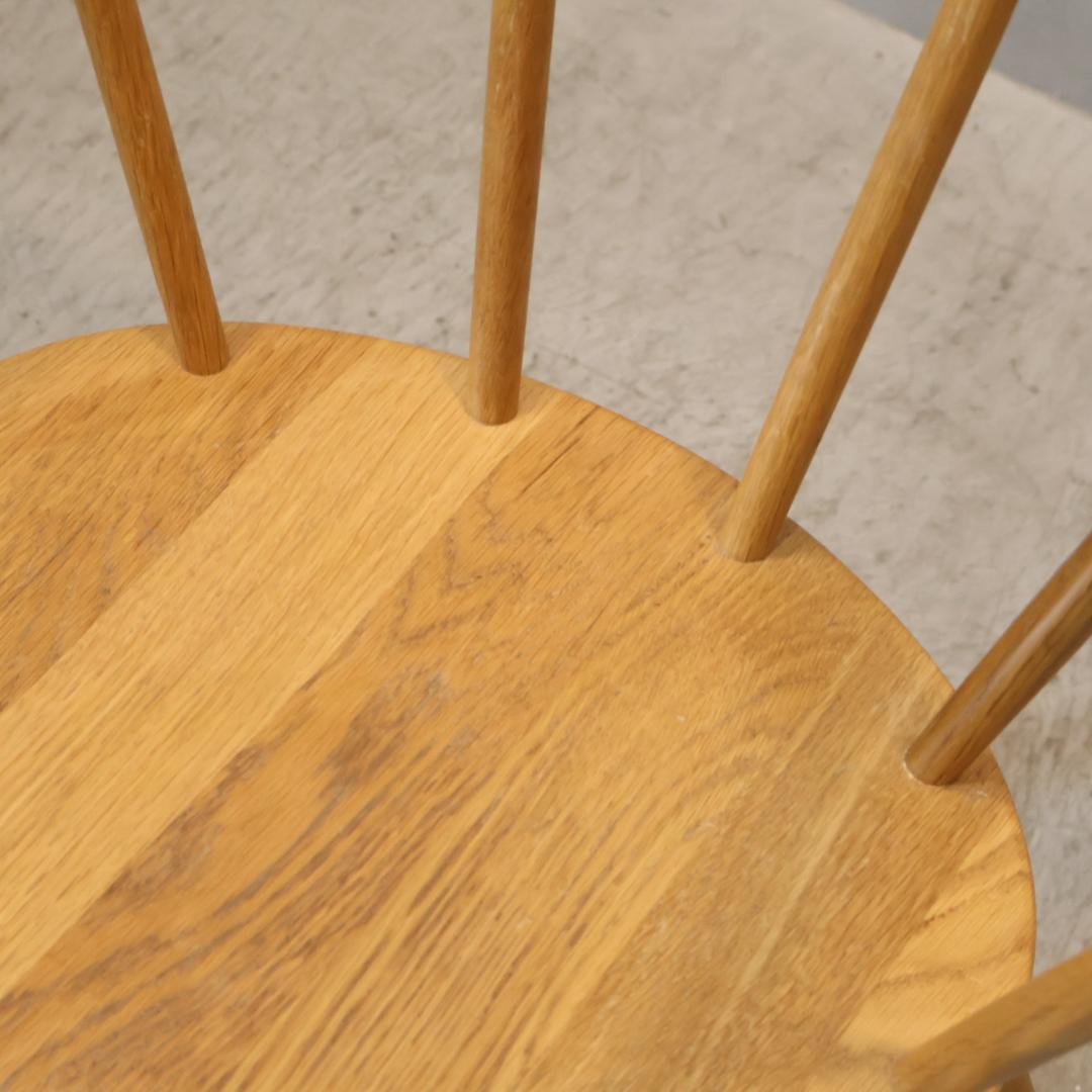 無印良品 MUJI オーク無垢材 ダイニングチェア 2脚アームチェア ボウバック