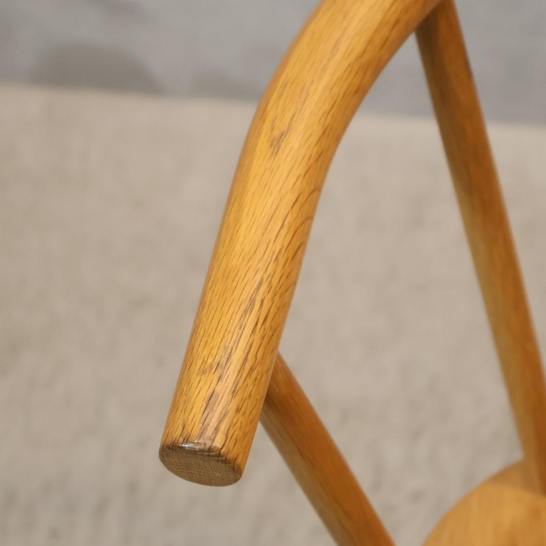 無印良品 MUJI オーク無垢材 ダイニングチェア 2脚アームチェア ボウバック