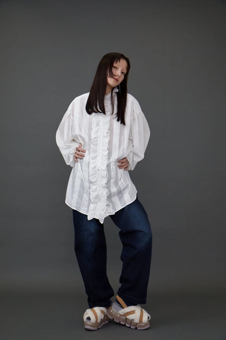 トップス mikiosakabe little flower frill blouse
