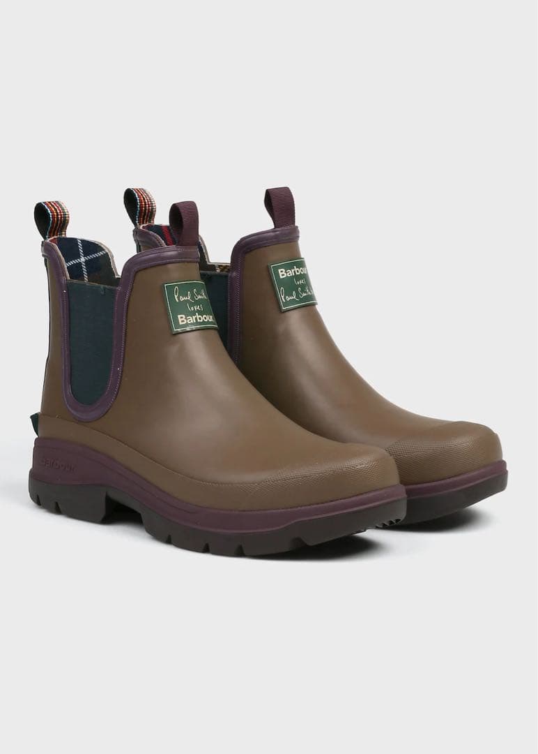 \"Paul Smith Loves Barbour\" サイドゴアレインブーツ