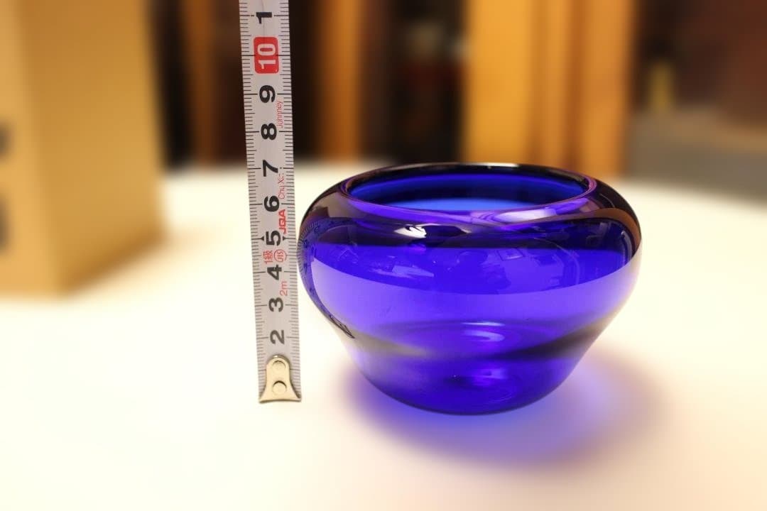 瑠璃香炉　ガラス香炉　ガラス工芸　建水