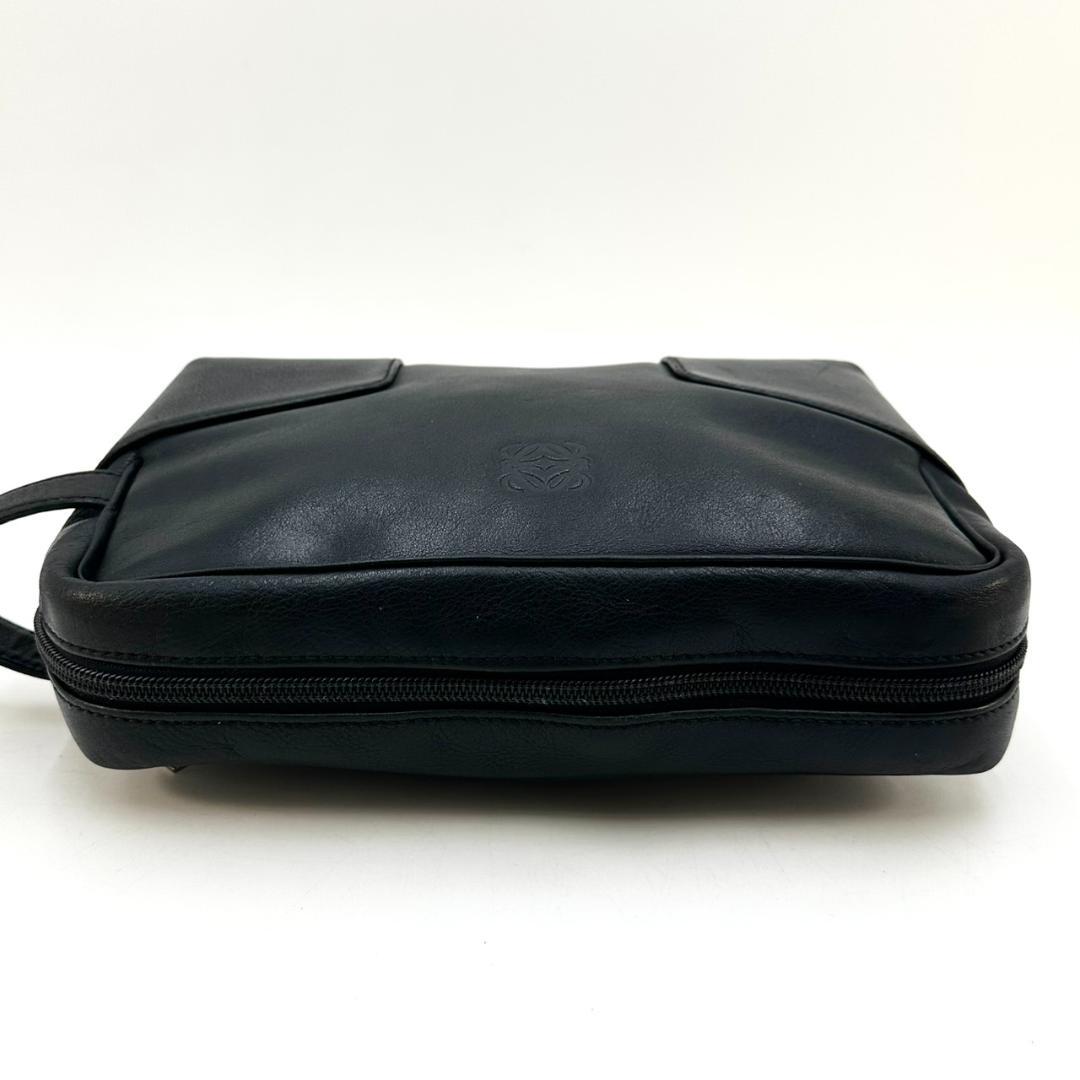 LOEWE ロエベ アナグラム型押し クラッチバッグ セカンドバッグ ブラック