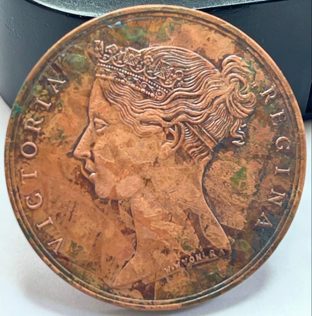 1842年 ヴィクトリア女王 銅貨美品