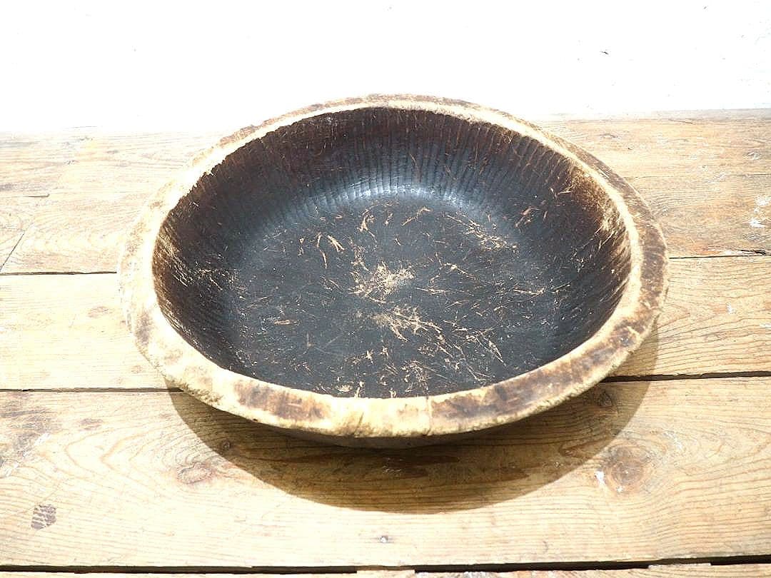 1320 W50cm レトロなこね鉢　捏ね鉢　蕎麦打ち　うどん　古道具　木皿