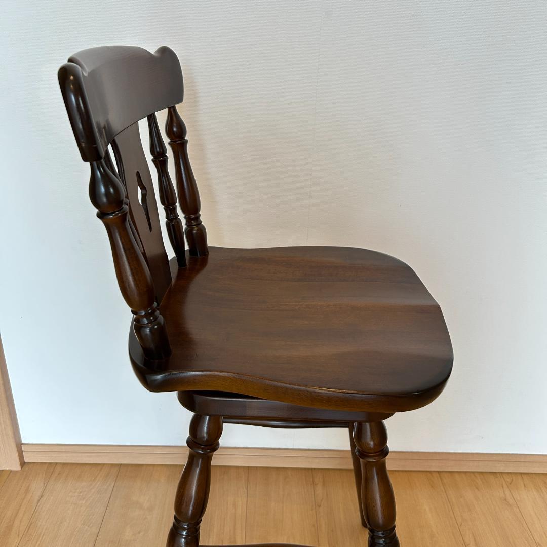 karimoku カリモク コロニアル回転式ウィンザーハイチェア1脚　美品