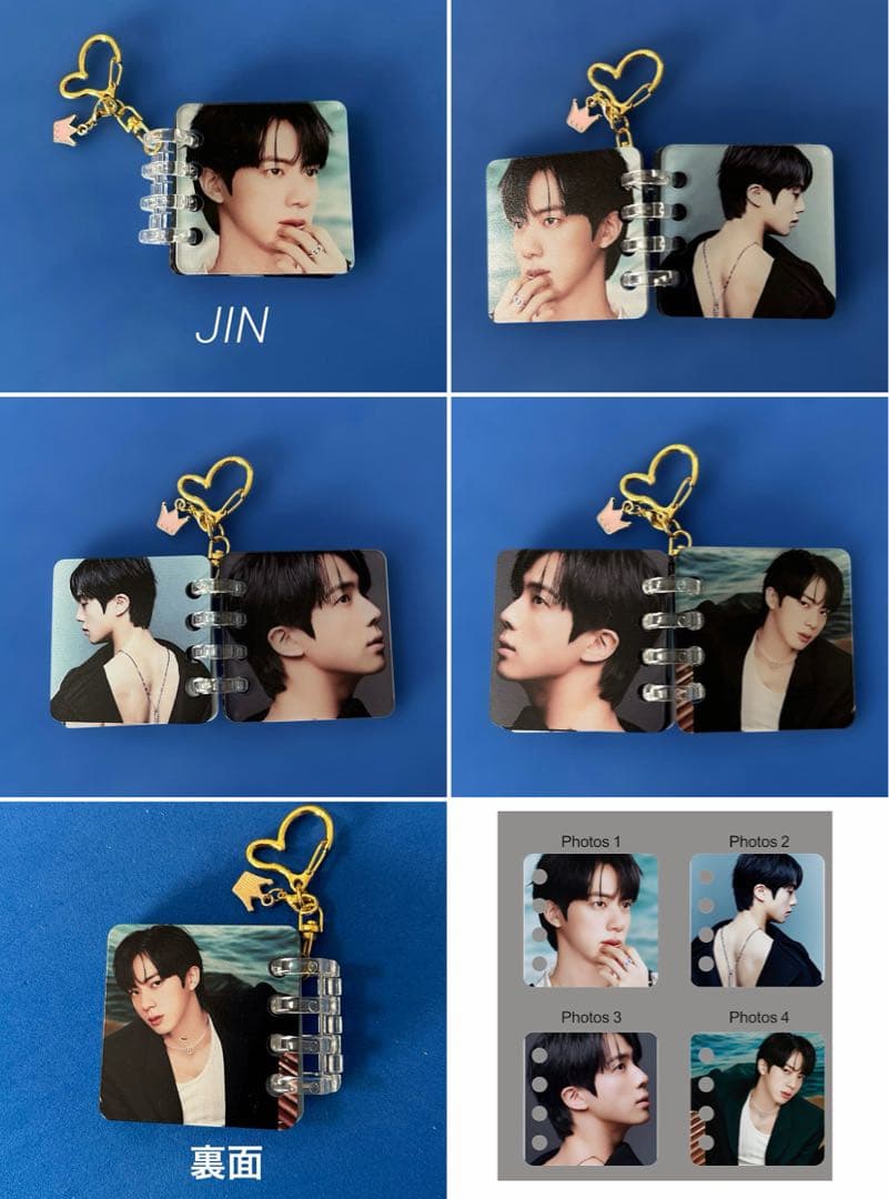 BTS JIN ロングステッカー・両面ホログラムフォトカード