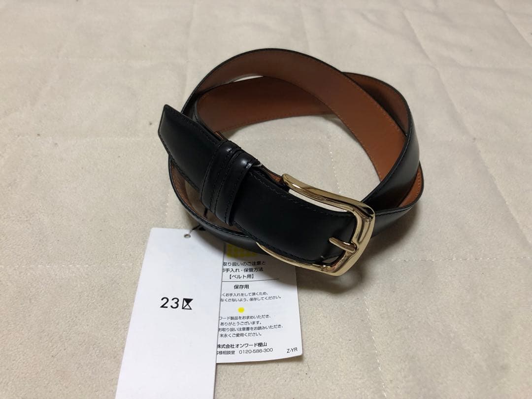 655新品23区ガラスフェザー ベルト38￥11990日本製