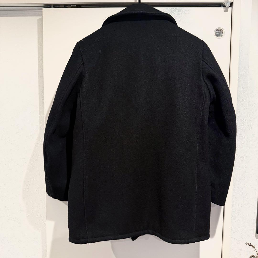 人気‼️Schott Pコートショット USA製 M 黒 ウール キルティング
