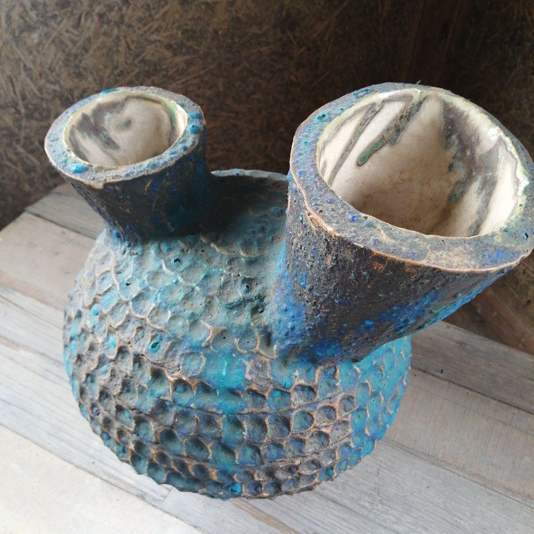青釉土瓶形花瓶　32cm