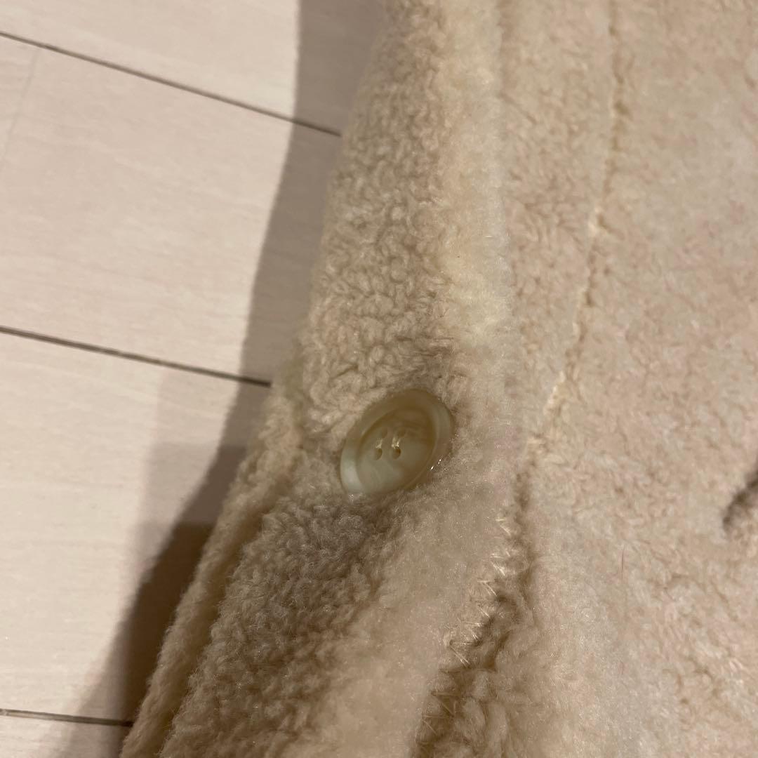 極美品❤️PASSIONEパシオーネ❤️ボアショートポンチョ　アイボリー　M