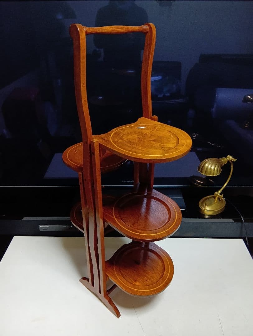 1960's　デンマーク　象嵌　チーク材　フォールディング　オープン　シェルフ