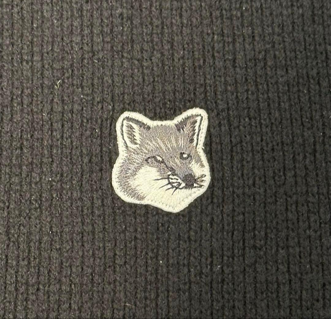 MAISON KITSUNÉ 黒 オーバーサイズクルーネックセーター