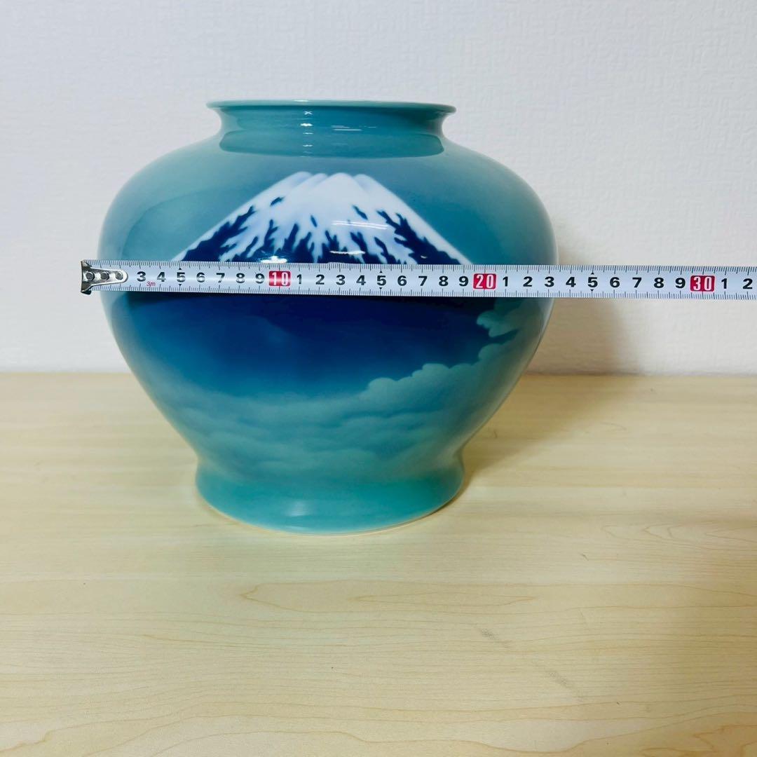 深川製磁 富士山 ふじさん 花瓶 花器 フラワーベース 金彩 有田焼 深川製