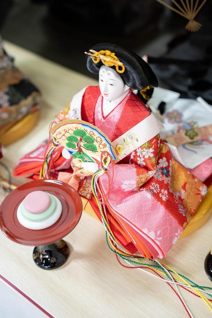 雛人形 親王飾り 平飾り Aタイプ 扇 ひな人形 ひな祭り 雛飾り ひな飾り