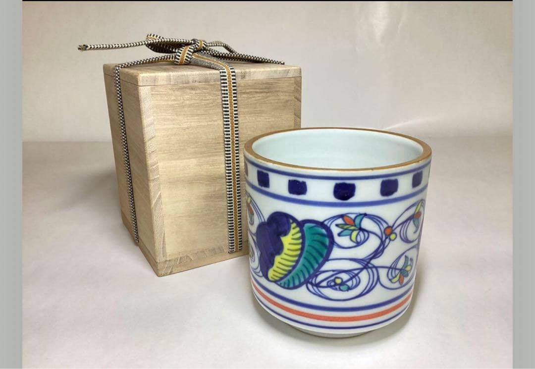 莨盆 香狭間透 キズあり 火入 オランダ 木箱入 茶道具 古物品