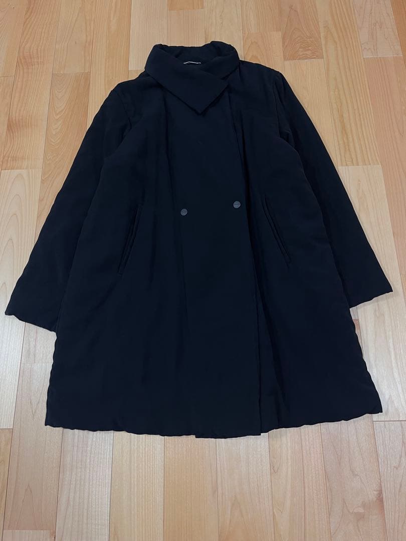 Max Mara Aライン　ポンチョ　テント　コート 黒　銀タグ