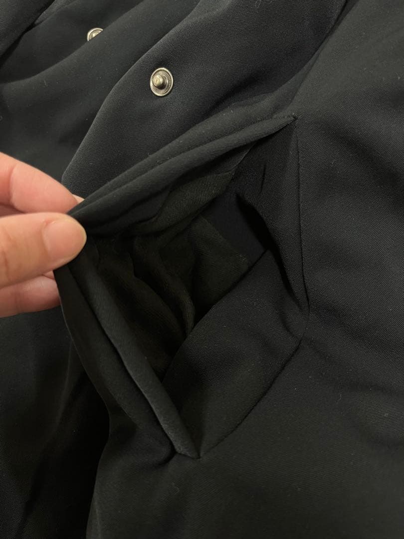 Max Mara Aライン　ポンチョ　テント　コート 黒　銀タグ