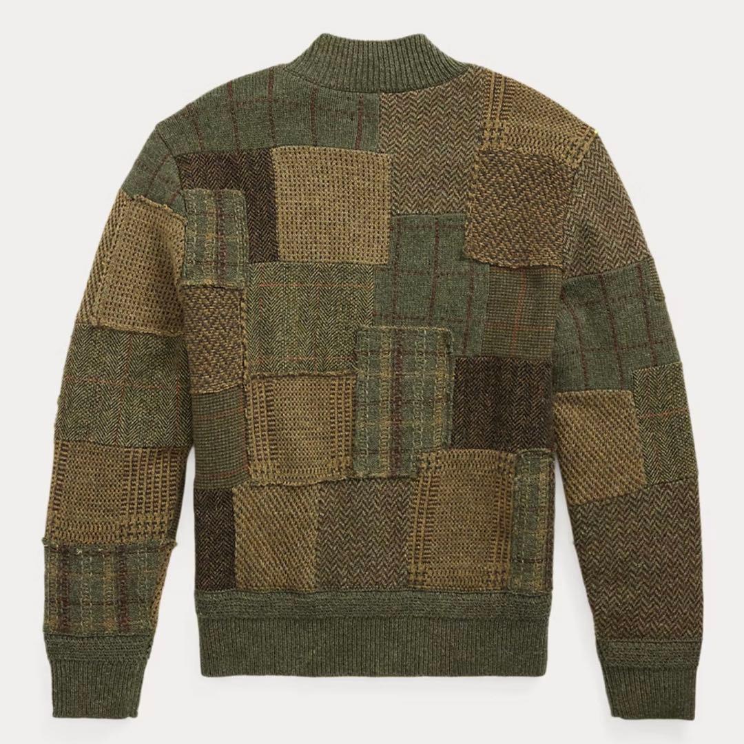 新品　RRL ダブルアールエル　パッチワーク ウールカシミヤセーター　XL