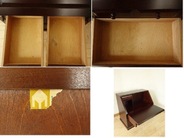 松本民芸家具　座ビューロー　ライティング　取手　座机　 再塗装済　ＵＳＥＤ