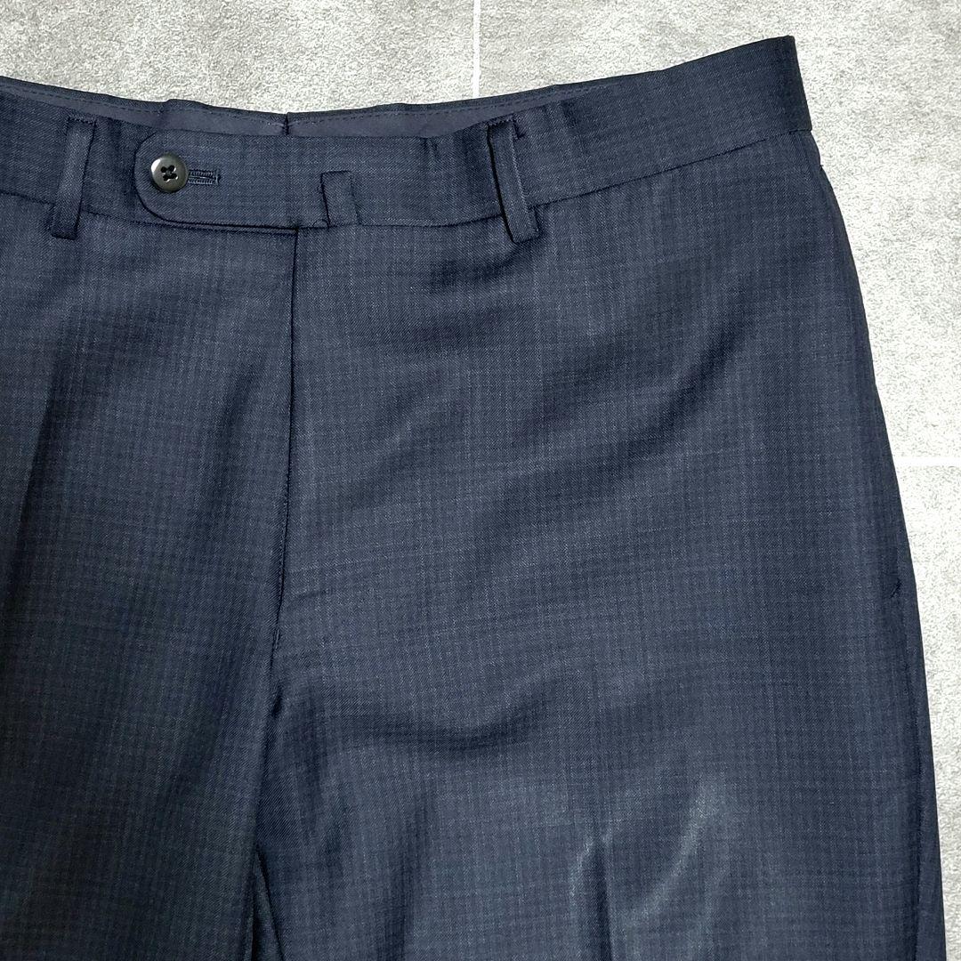 ★美品 ビームスエフ 超高級 ネイビー スーツ
