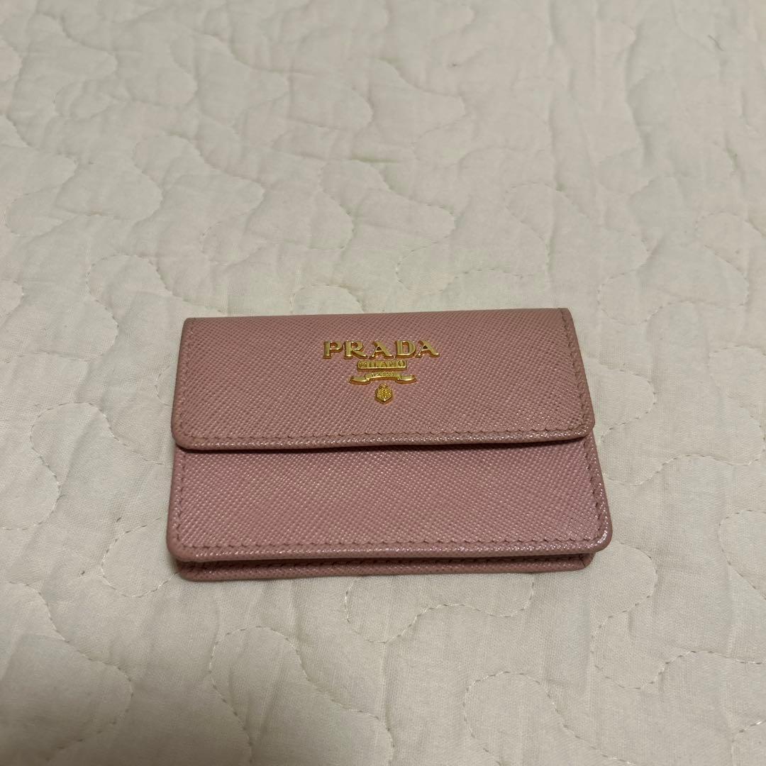 【箱付き】PRADA プラダ　ピンク名刺入れ