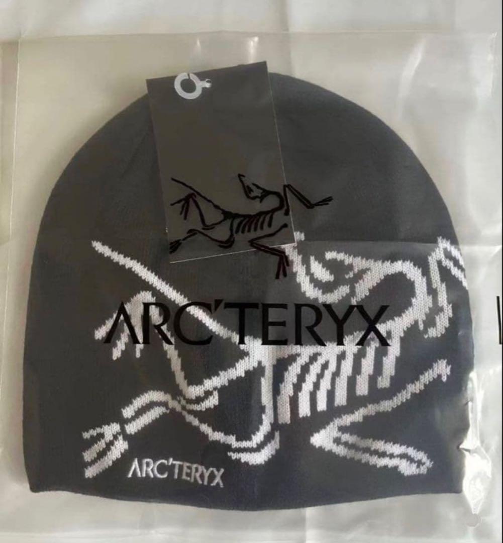 ARC'TERYX ニット帽 スケルトンロゴ 黒