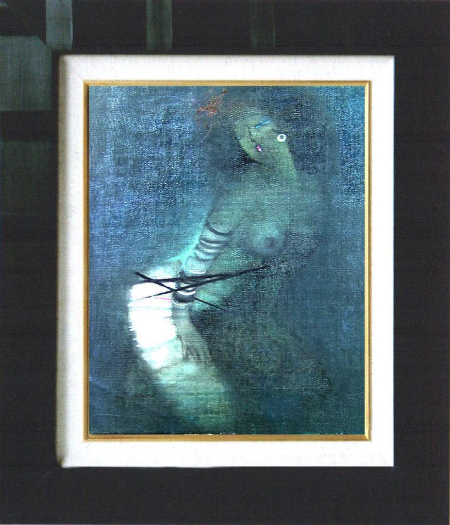 油絵 菅家令子 絵 絵画インテリア 額付(銀) F4-152023 人物 女性像