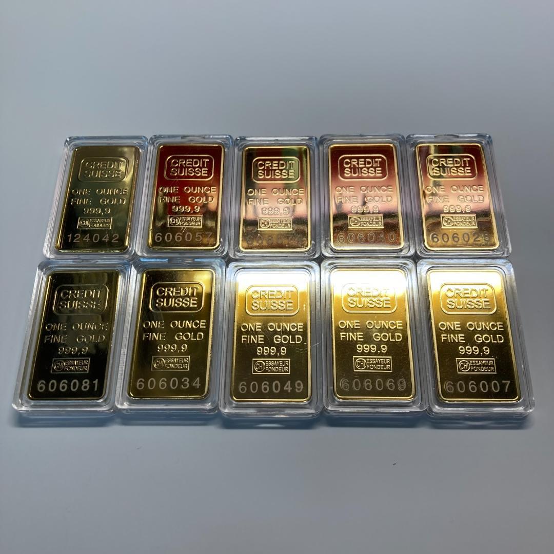 10枚インゴット【レプリカ】高品質　インテリア雑貨　GOLD