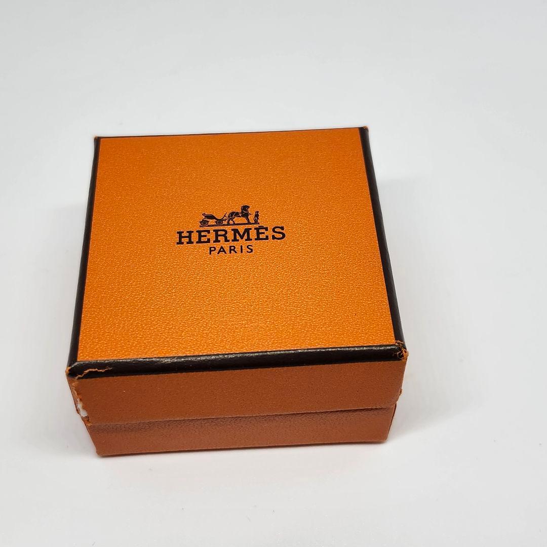 HERMES カージュド アッシュH CAGE'D H ピアス 片耳 ブラック