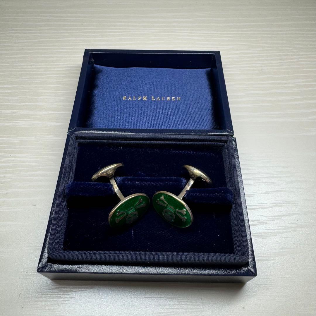 Ralph Lauren スカルデザイン カフリンクス