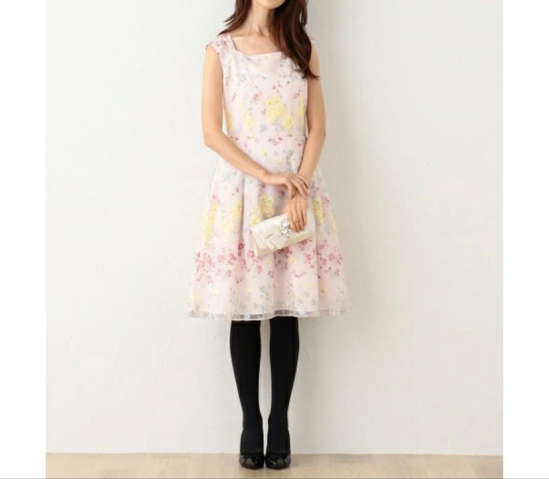 美品 TOCCA 宝塚コラボ GARDEN FLOWER ワンピース ピンク L