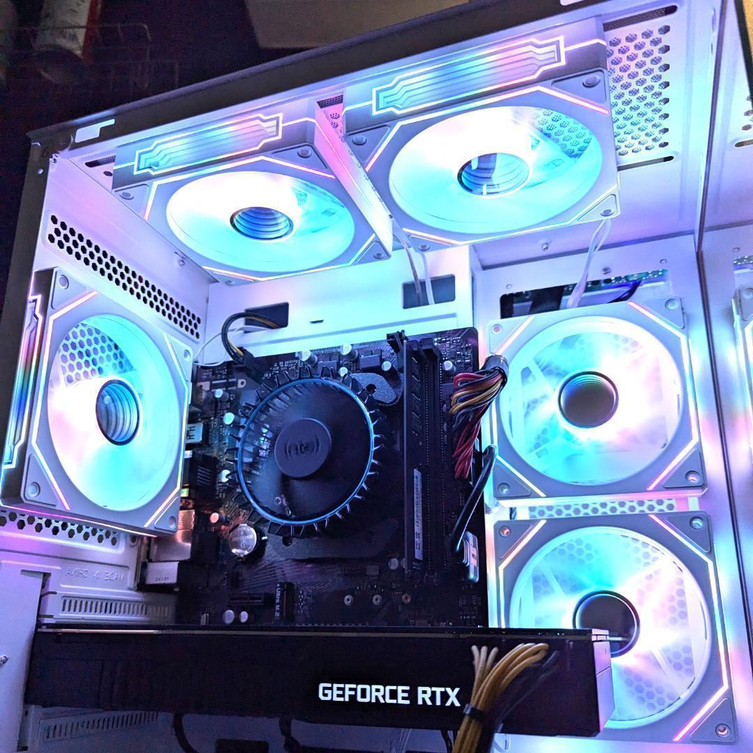 【新品パーツ】RTX4070Ti Ryzen7 5700x ゲーミングPC白②