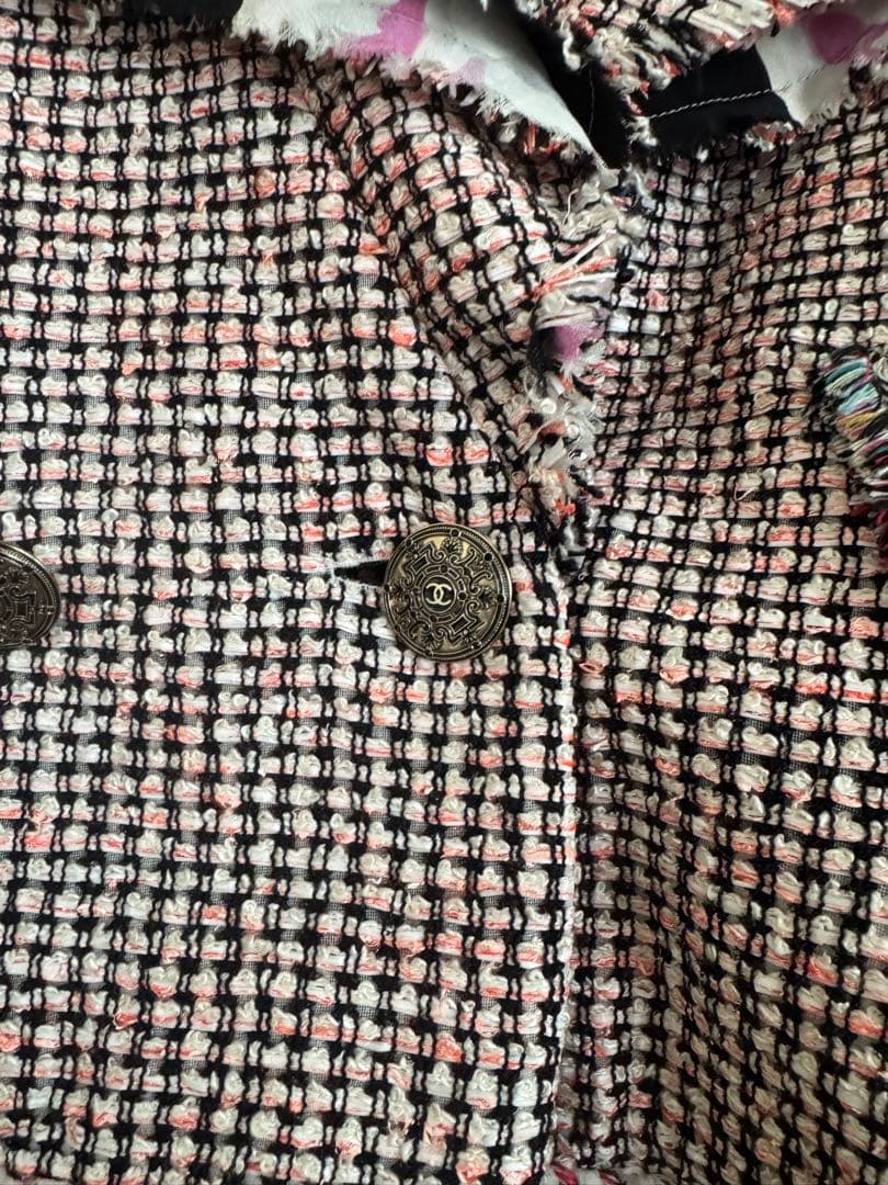 CHANEL ツイードケープコート