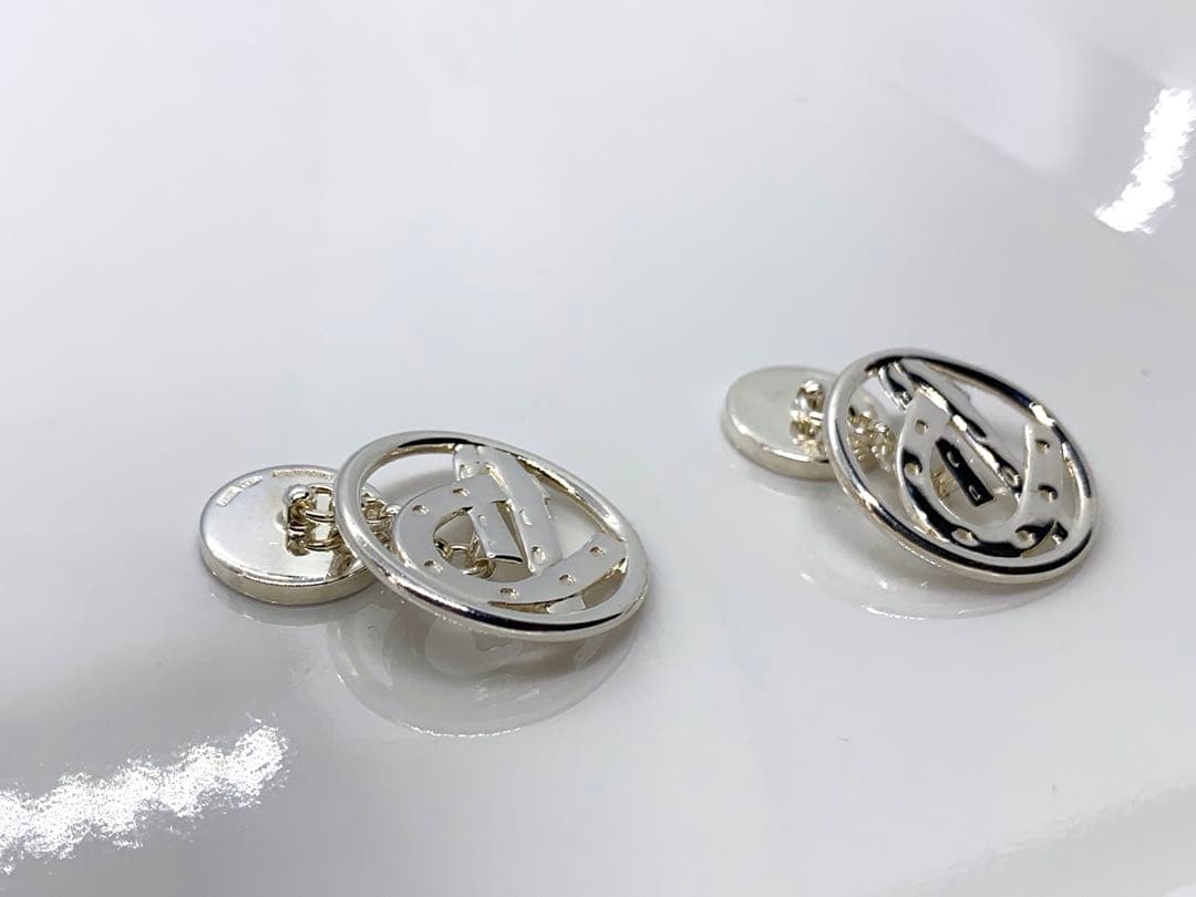 エルメス　ホースシュー　セリエ　カフス　シルバー