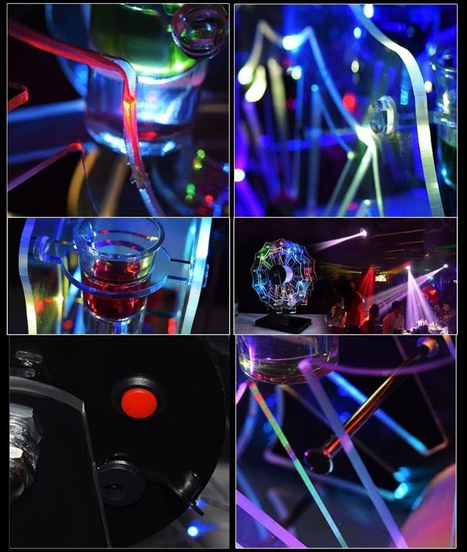 テキーラ観覧車 LED酒ボトルの表示棚 12カップ バー ホテルLED