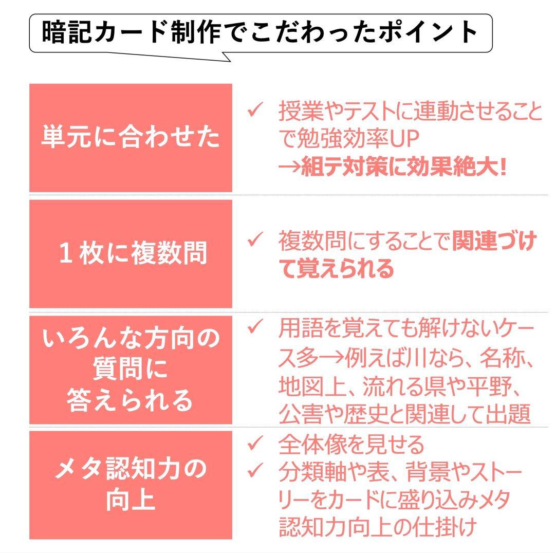 中学受験 暗記カード【5年上 社会・理科1-9回】 予習シリーズ 組み分け対策