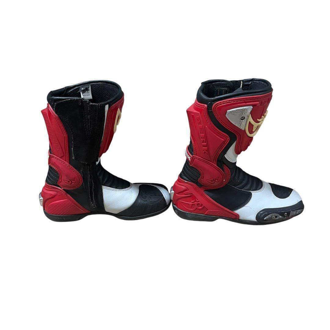【良品】BERIK バイク用ブーツ レッド／ブラック 40size