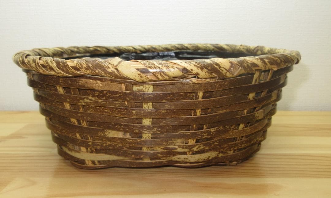 送料込【逢絢亭・新品】茶道具 水屋道具 炭斗 さざえ籠 風炉用 木製 紙箱入り