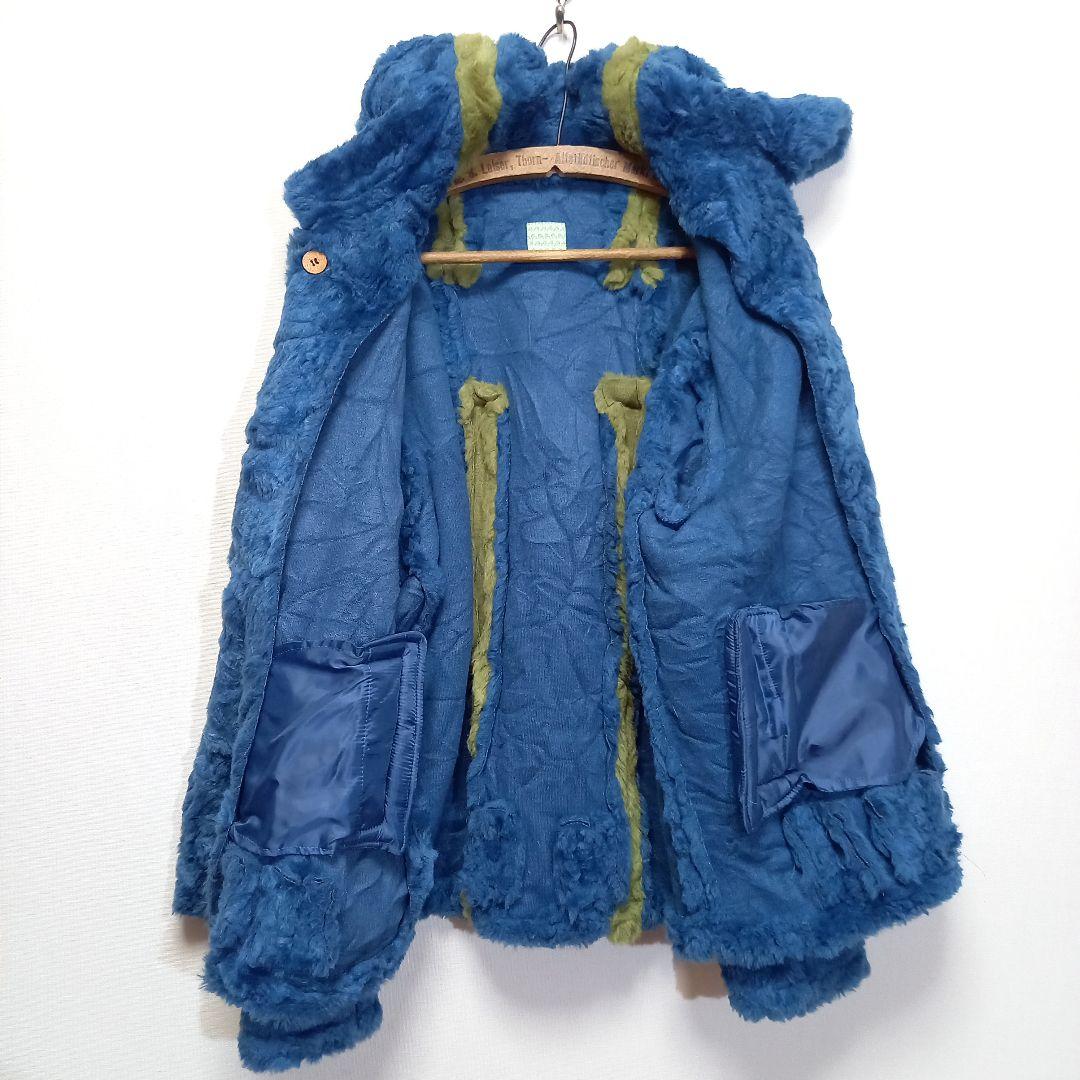 極美品 SHANTii フェイクファー ピーコート M 毛皮 ファーコート