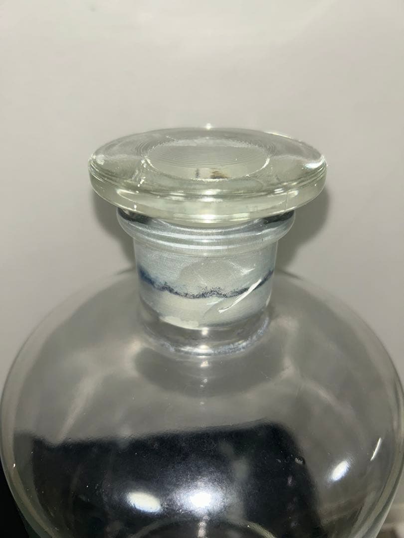 フランス　アンティーク　レア品　特大サイズ薬局　ガラス瓶　蓋つき